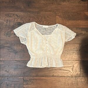 Cream Lace Women’s Top
